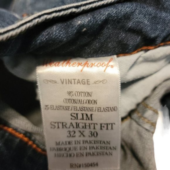WeatherProof Women's Denim Blue Slim Fit Straight Leg Jeans Size W32/L30 - Picture 4 of 4